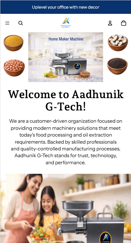Aadhunik GTECH Mobile View