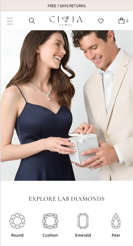 Civia Jewels Mobile View