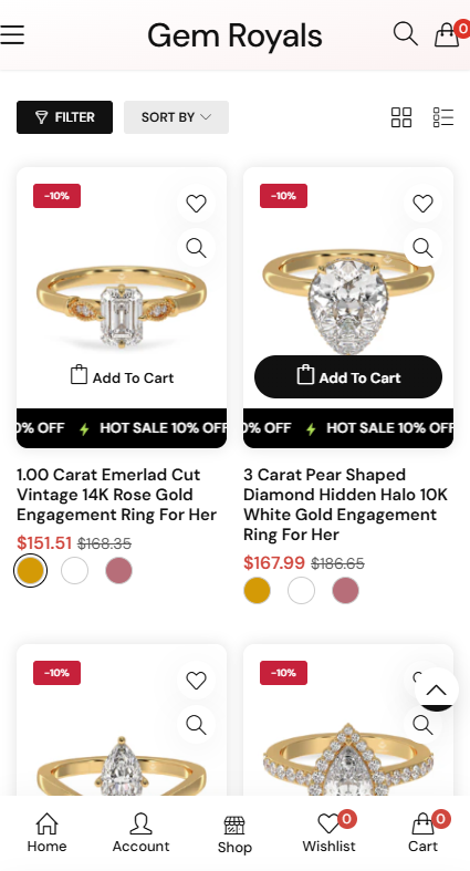 Gem Royals Mobile View 2