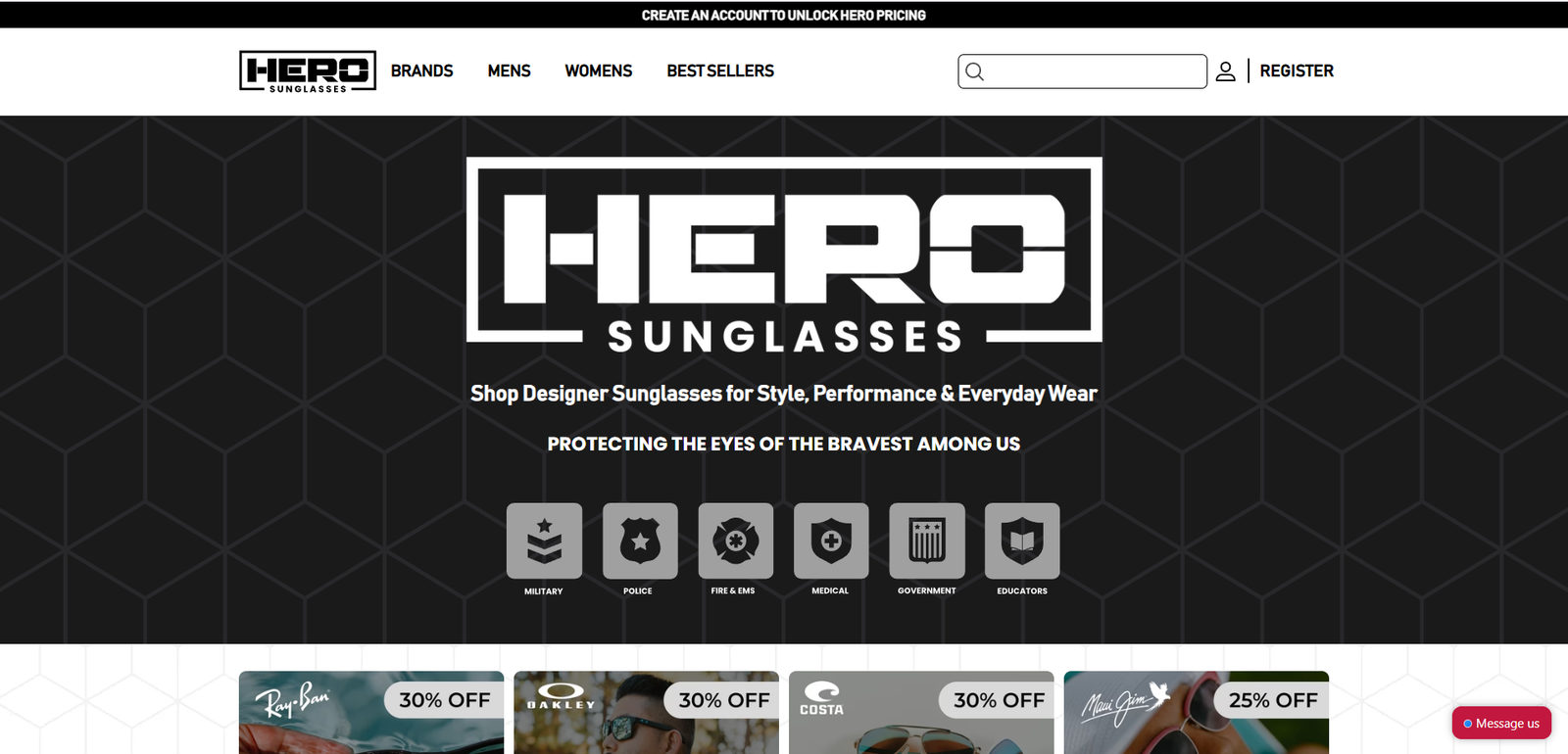 Hero Sunglasses Desktop View 1