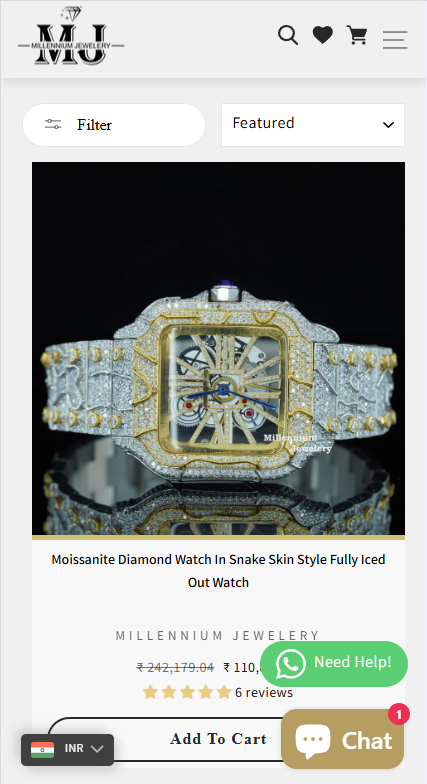 Millennium Jewelery Mobile View 2