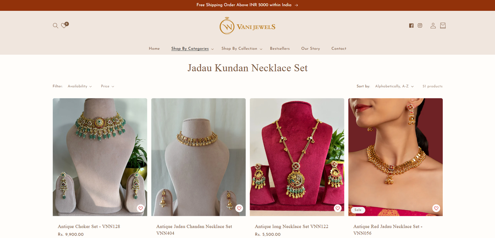 Vani Jewels Desktop View 2